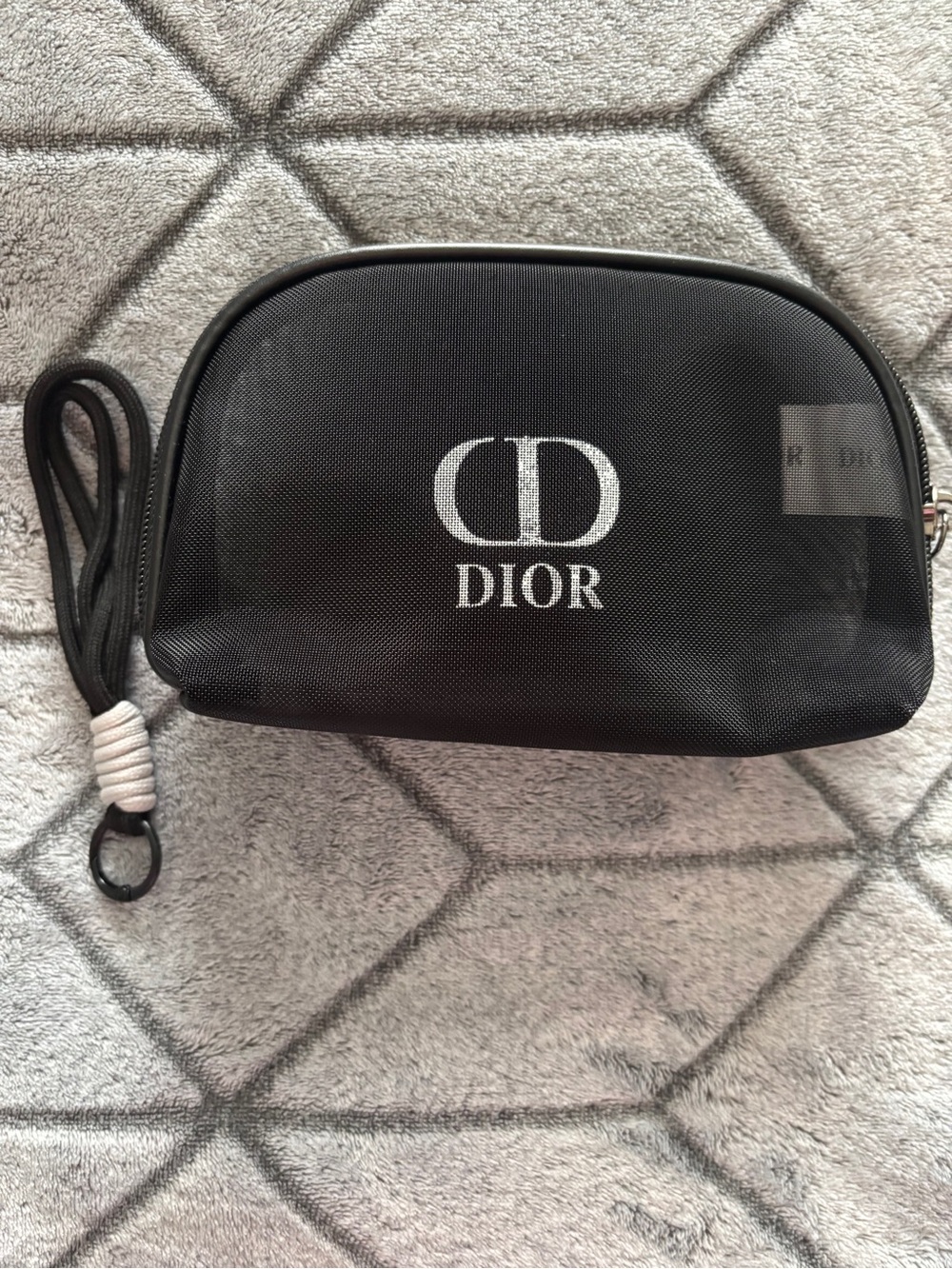 Black Logo Wristlet Pouch